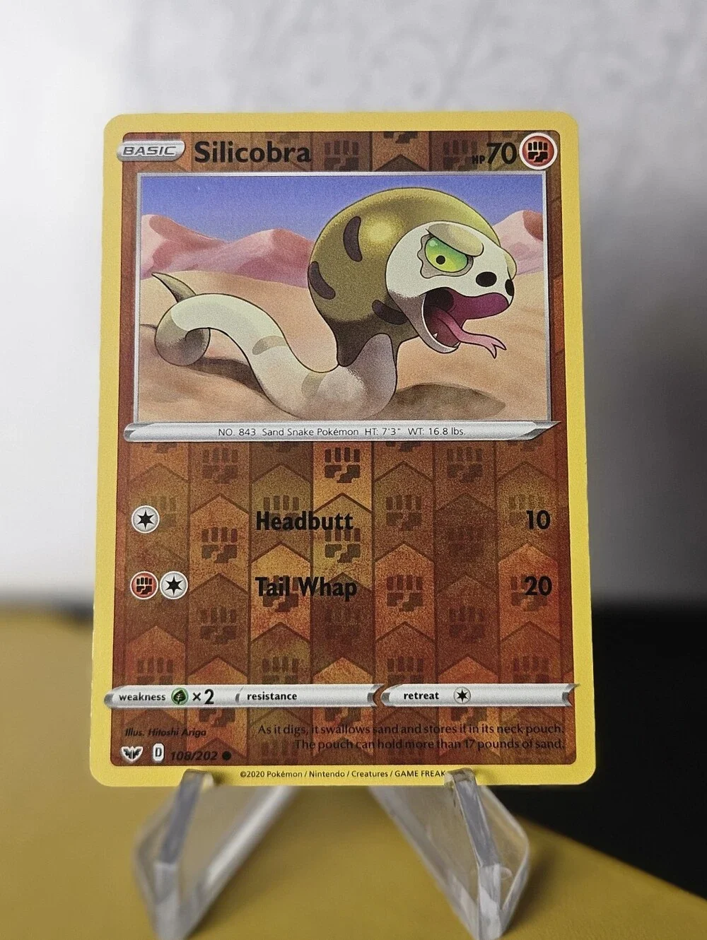 Silicobra 108/202 Pokemon TCG Reverse Holo Rare